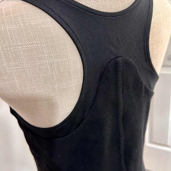Athleta women’s racer back, black dress. Size M black with built in bra. - Picture 4 of 6